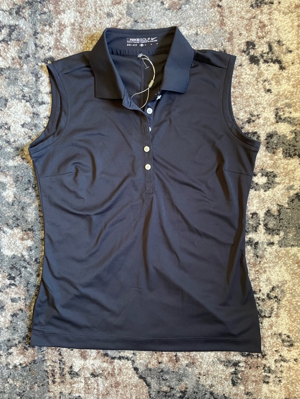 Nike Women's Sleeveless Golf Polo - Black
